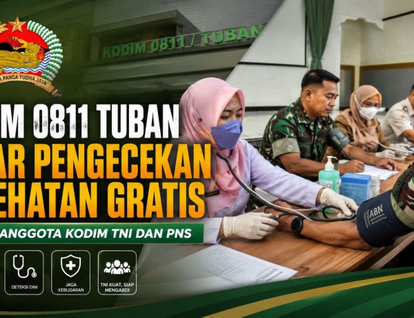 Menjaga Sang Penjaga, Kodim 0811 Tuban Gelar Pengecekan Kesehatan Gratis untuk Prajurit